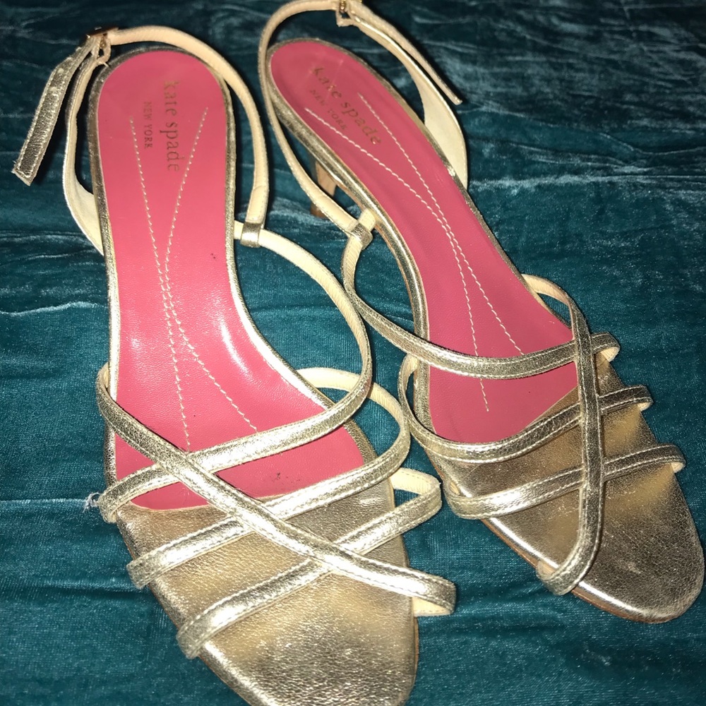 Gold Kate Spade heels!!